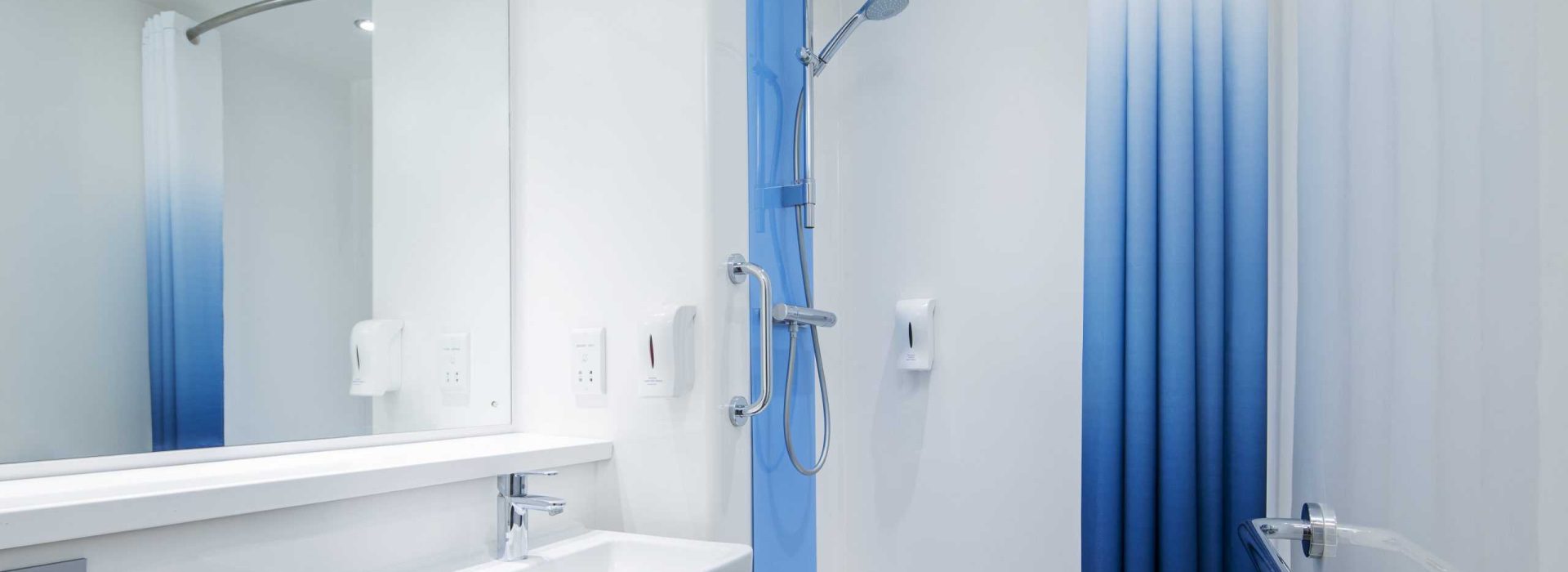 Shower Room Blue Panel